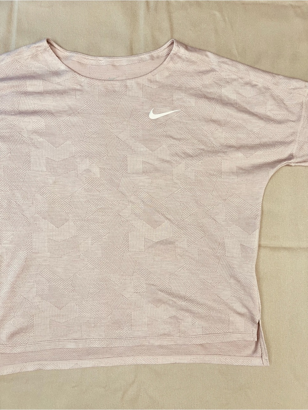 Nike Pale Lilac Crewneck Tee with Silver Swoosh